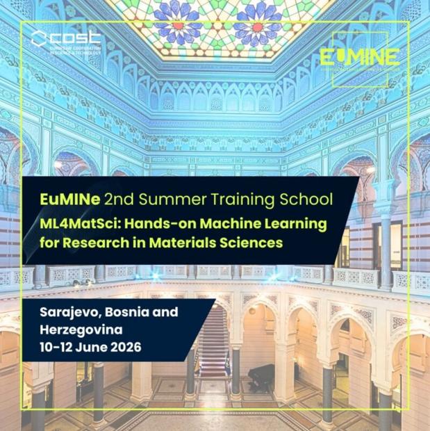 ML4MatSci: Hands-on Machine Learning for Materials Science (June 10–12, 2026)  | EuMINe 2nd Training School