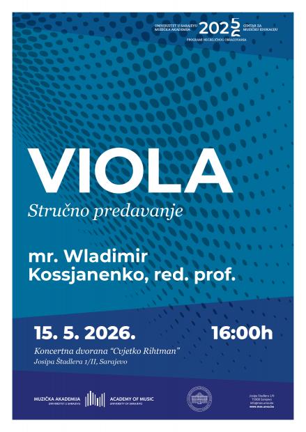 Edukativno-umjetnički projekt „Upoznajmo violu“