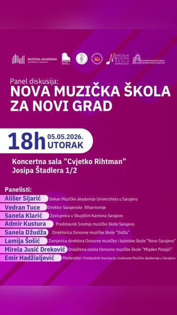POZIV NA PANEL DISKUSIJU „Nova muzička škola za Novi Grad“