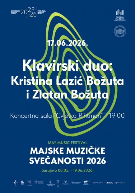 Klavirski duo Kristina Lazić Božuta i Zlatan Božuta na 19. Majskim muzičkim svečanostima