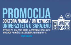 Univerzitet u Sarajevu promovira 81 doktora nauka i umjetnosti