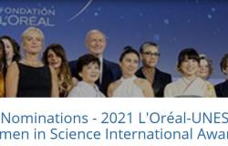 UNESCO-L'Oreal nagrada za žene u nauci za 2021. godinu