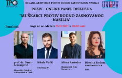 Online panel diskusija “Muškarci protiv rodno zasnovanog nasilja”