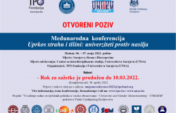 Međunarodna konferencija: "Uprkos strahu i tišini: univerziteti protiv nasilja" | Rok za predaju sažetaka produžen do 10. marta 