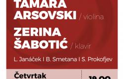 Koncert Tamare Arsovski i  Zerine Šabotić u sklopu programa “Sarajevske zime”