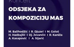 Završnica festivala “Dani umjetnosti UNSA”: Koncert Odsjeka za kompoziciju Muzičke akademije UNSA