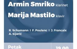 Klarinetista Armin Smriko i pijanistica Marija Mastilo na Muzičkoj akademiji UNSA