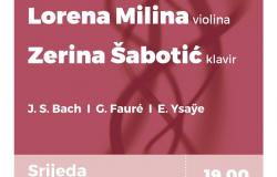 Koncert violinistice Lorene Miline i pijanistice Zerine Šabotić 