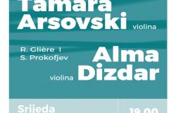 Koncert violinistica Tamare Arsovski i Alme Dizdar na Muzičkoj akademiji UNSA