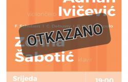 Otkazan koncert violončeliste Adriana Ivičevića i pijanistice Zerine Šabotić