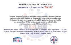 Izložba “Znaš li?” konferencija za štampu povodom obilježavanja kampanje “16 dana aktivizma za rodnu ravnopravnost”
