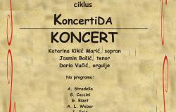 U sklopu ciklusa KoncertiDA bit će održan drugi koncert na kojem će nastupiti solisti Opere Narodnog pozorišta Sarajevo uz orguljsku pratnju maestra Darija Vučića, vanrednog profesora na Odsjeku za dirigovanje i dirigenta Opere