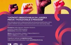 POZIV | Panel diskusija "Važnost obrazovanja za ljudska prava i povezivanje s praksom"