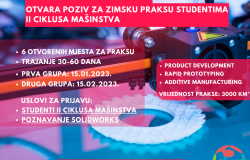 FabLab Sarajevo otvara poziv za zimsku praksu studentima II ciklusa mašinstva