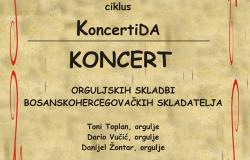 Trojica bh. kompozitora Toni Toplan, Dario Vučić i Danijel Žontar održat će koncert pod nazivom „Orguljske kompozicije bosanskohercegovačkih kompozitora“