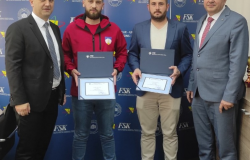 Uručene zahvalnice| Dekan Fakulteta za saobraćaj i komunikacije Univerziteta u Sarajevu prof. dr. Amel Kosovac upriličio je prijem za Ibričić Aldena i Vrabac Adija