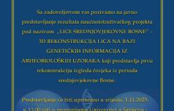 Javno predstavljanje rezultata naučnoistraživačkog projekta "LICE SREDNJOVJEKOVNE BOSNE"