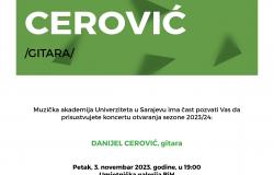 Sutra u 19.00 I Otvaranje Koncertne sezone I Recital Danijel Cerović