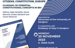 Najavljujemo | Promocija publikacije „GRAĐANI, USTAV, EVROPA – Rječnik osnovnih ustavnih pojmova u BiH“