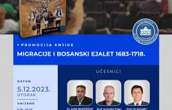 Promocija knjige: "Migracije i Bosanski ejalet 1683-1718."