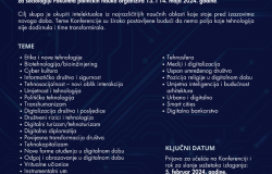 Poziv za prijavu učešća na Međunarodnoj interdisciplinarnoj naučnoj konferenciji “Nepovratna digitalizacija društva – tehnokultura”