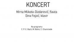 Koncert flautistice Mirne Mlikote-Dizdarević i klaviristice Dine Fejzć u okviru druge sezone koncerata ciklusa "KoncertiDA"