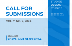 Poziv za dostavu radova: Socijalne studije, 7(7), 2024.