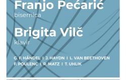 Koncert Franje Pećarića (bisernica) i Brigite Vilč (klavir) na Muzičkoj akademiji UNSA
