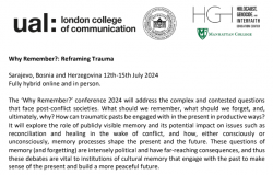 Konferencija „Zašto pamtiti?“ u julu u Sarajevu