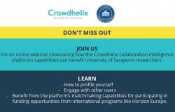 Poziv na online webinar | Crowdhelix platforma na UNSA