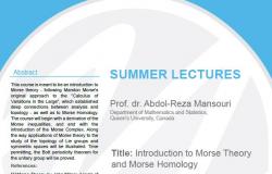 NAJAVA | Kurs "Uvod u Morzeovu teoriju i Morzeovu homologiju" na Odsjeku za matematičke i kompjuterske nauke Prirodno-matematičkog fakulteta UNSA