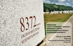 Najava | Predavanje „Učiti i svjedočiti: Genocid u Srebrenici u očima bosanskohercegovačkih i australskih studenata“