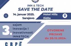 Poziv za prijavu na 3. Sajam inovacija i inovativnosti INN&TECH