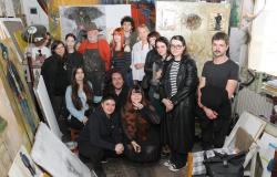 Posjeta studenata II i IV godine Odsjeka slikarstvo Akademije likovnih umjetnosti UNSA ateljeu akademskog slikara Džeke Hodžića u Sarajevu