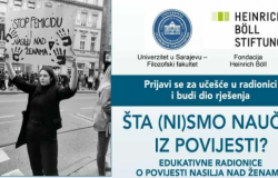 Poziv za prijavu na edukativne radionice o povijesti nasilja nad ženama – Šta (ni)smo naučili iz povijesti