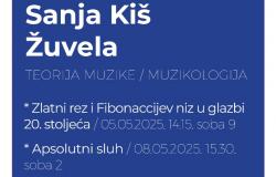 Sanja Kiš Žuvela sa Muzičke akademije Sveučilišta u Zagrebu na Muzičkoj akademiji UNSA