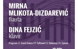 Flautistica Mirna Mlikota-Dizdarević i pijanistica Dina Fejzić nastupaju u okviru Koncertne sezone MAS
