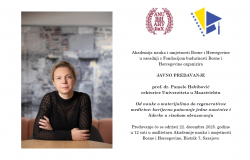 ANUBiH | Javno predavanje prof. dr. Pamele Habibović: “Od nauke o materijalima do regenerativne medicine: karijerno putovanje jedne naučnice i liderke u visokom obrazovanju”