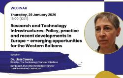 POLICY ANSWERS Webinar:  „Istraživanje i tehnološke infrastrukture: politika, praksa i najnoviji razvoj u Evropi – nove prilike za Zapadni Balkan“