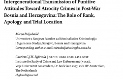 Dr. Mirza Buljubašić i saradnici objavili istraživanje o međugeneracijskim kaznenim stavovima