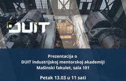Prezentacija studenta Odsjeka za Industrijsko inžinjerstvo i menadžment Armina Adžovića o Industrijskoj mentorskoj akademiji