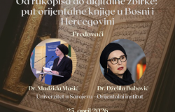 Najava predavanja “Od rukopisa do digitalne zbirke: put orijentalne knjige u Bosni i Hercegovini”