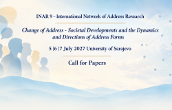 Poziv za radove | INAR 9 – International Network of Address Research na Univerzitetu u Sarajevu