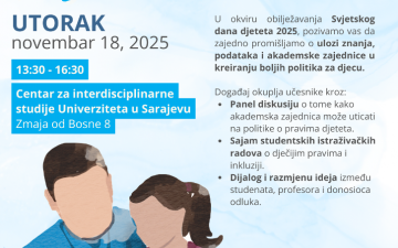 NAJAVA | „Zajednice koje uče: Znanje, podaci i akademska zajednica za prava djeteta“