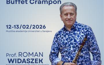 Muzička akademija Univerziteta u Sarajevu sa zadovoljstvom najavljuje seminar za studente klarineta koji će održati priznati profesor Roman Widaszek