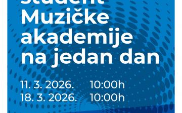 Muzička akademija Univerziteta u Sarajevu sa zadovoljstvom najavljuje projekt “Budi student Muzičke akademije na jedan dan”