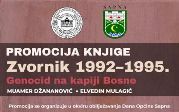 Promocija knjige "Zvornik 1992–1995: Genocid na kapiji Bosne" u Sapni