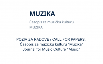 POZIV ZA RADOVE | Časopis za muzičku kulturu “Muzika”