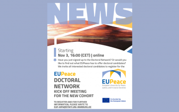 EUPeace Doctoral Network Kick-off Meeting – for the New Cohort