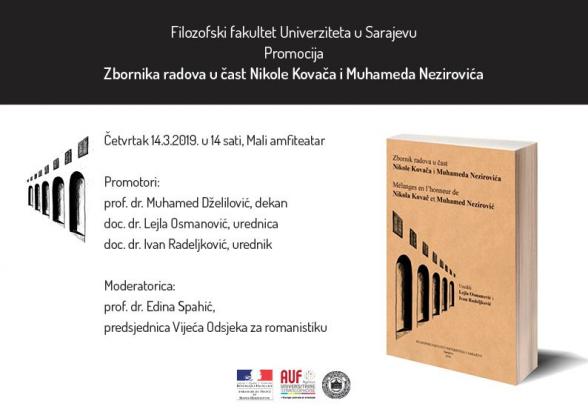 Promocija Zbornika radova u čast Nikole Kovača i Muhameda Nezirovića 